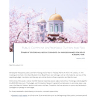 2.8 G Newsroom: Public Comment on Proposed Tuition and Fees