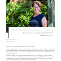 2.57 Newsroom: New Center to Embed Sustainability in Academics