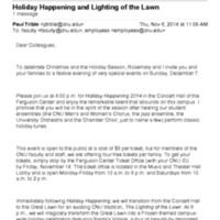 1.9 V Holiday Happening and Lighting of the Lawn (2014)