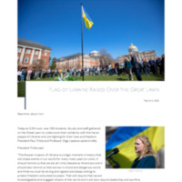 1.9 D-5 Newsroom: Flag of Ukraine Raised Over the Great Lawn