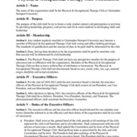 5.3 B-10 Physical Therapy Club Constitutions and By-Laws
