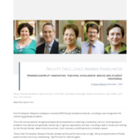2.27 G Newsroom: Faculty Excellence Awards Announced