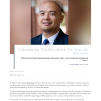 3.35 B Newsroom: &quot;Coronaphobia&quot; Tests Developed at CNU Now Used Worldwide