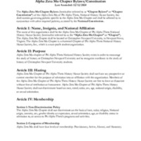 5.2 ZO Phi Alpha Theta Constitutions and By-Laws<br />
