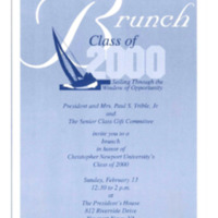 1.8 A-10 Invitation to a Brunch in Honor of the Class of 2000