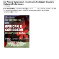 1.9 ZG 3rd Annual Symposium on African &amp; Caribbean Diaspora: Culture &amp; Performance (2014)