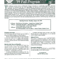3.18 D-1 LifeLong Learning Society Registration Brochure, Fall 1999