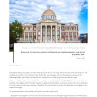 2.8 G Newsroom: Public Comment on Proposed Tuition and Fees