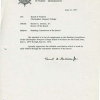 1.2 Memo to Board of Visitors RE - Standing Committees of the Board 