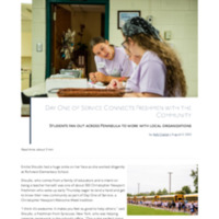 2.46 B-2 Newsroom: Day One of Service Connects Freshman With the Community